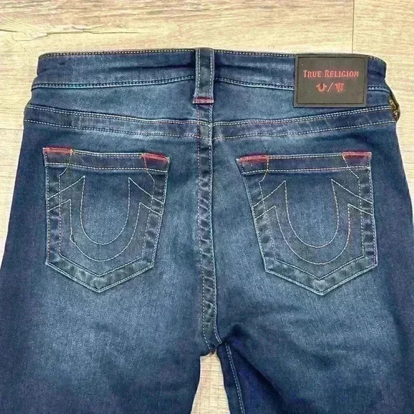 True Religion Manchester United Womens Curvy Stretch Skinny Denim Jeans 28 EUC - Picture 7 of 16